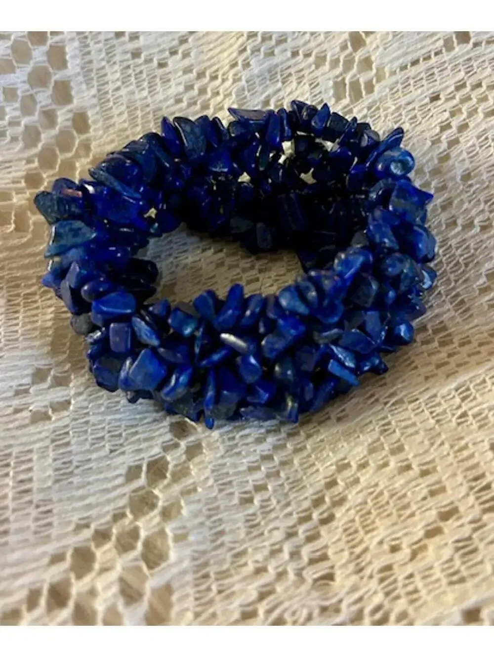 Set of 3 Natural Stone Chip Stretch Bracelets